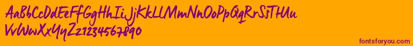 ManusSmoothTrial Font – Purple Fonts on Orange Background
