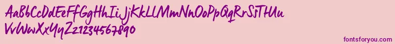 ManusSmoothTrial Font – Purple Fonts on Pink Background