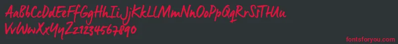 ManusSmoothTrial Font – Red Fonts on Black Background