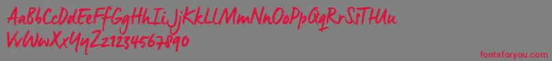 ManusSmoothTrial Font – Red Fonts on Gray Background