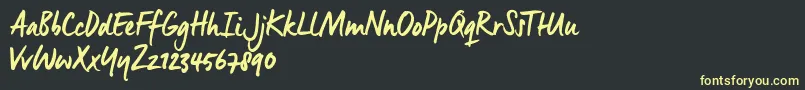 ManusSmoothTrial Font – Yellow Fonts on Black Background