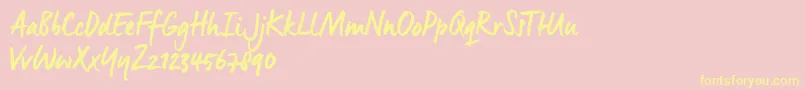 ManusSmoothTrial Font – Yellow Fonts on Pink Background