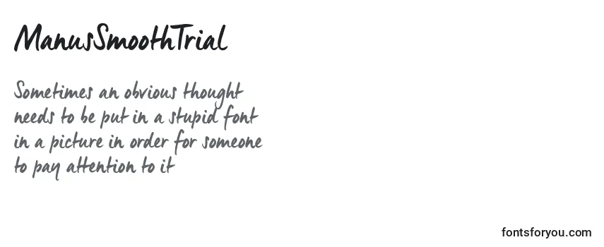 Review of the ManusSmoothTrial Font