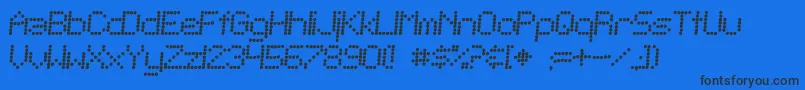 フォントSfTelegraphicItalic – 黒い文字の青い背景