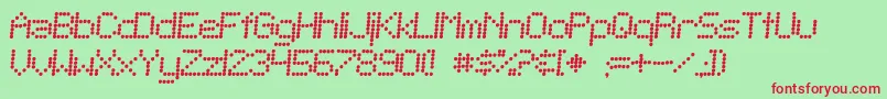 SfTelegraphicItalic Font – Red Fonts on Green Background