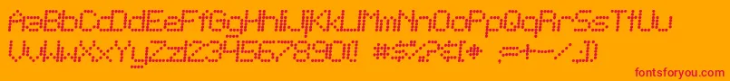 フォントSfTelegraphicItalic – オレンジの背景に赤い文字