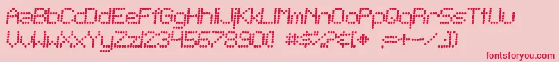 Шрифт SfTelegraphicItalic – красные шрифты на розовом фоне