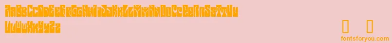 Buttd Font – Orange Fonts on Pink Background