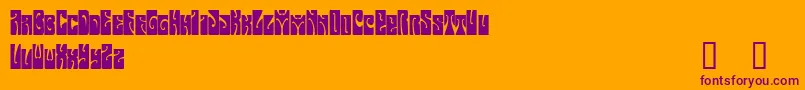 Шрифт Buttd – фиолетовые шрифты на оранжевом фоне