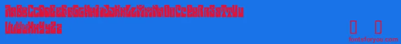Buttd-fontti – punaiset fontit sinisellä taustalla