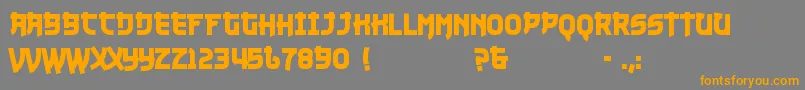NukuNuku Font – Orange Fonts on Gray Background