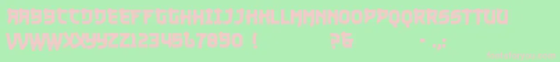 NukuNuku Font – Pink Fonts on Green Background