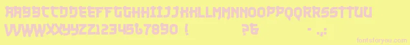 NukuNuku Font – Pink Fonts on Yellow Background