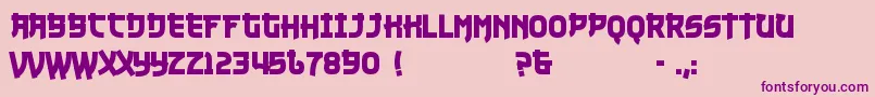 NukuNuku Font – Purple Fonts on Pink Background