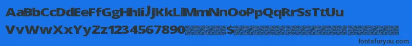Electricalneue Font – Black Fonts on Blue Background