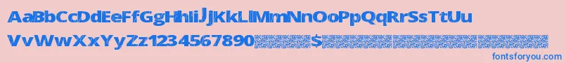 Electricalneue Font – Blue Fonts on Pink Background