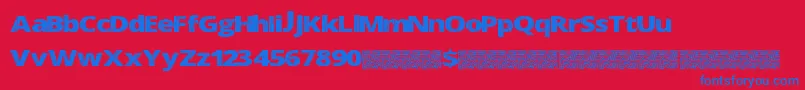 Electricalneue Font – Blue Fonts on Red Background