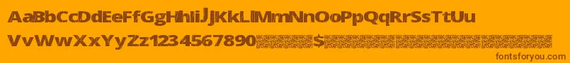 Electricalneue Font – Brown Fonts on Orange Background