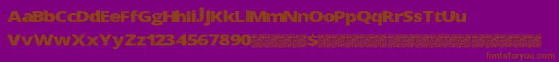 Electricalneue Font – Brown Fonts on Purple Background