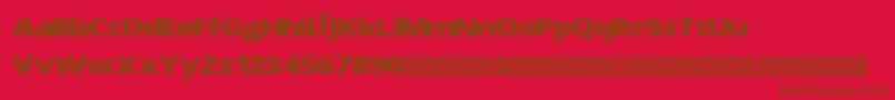 Electricalneue Font – Brown Fonts on Red Background