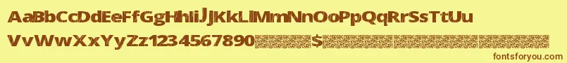 Electricalneue Font – Brown Fonts on Yellow Background