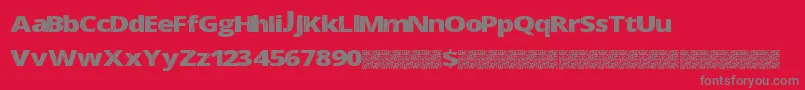 フォントElectricalneue – 赤い背景に灰色の文字