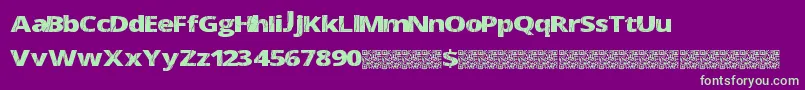 Electricalneue Font – Green Fonts on Purple Background