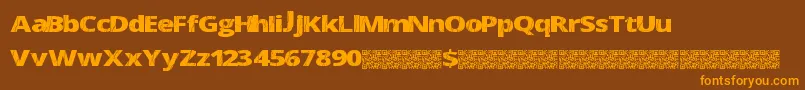 Electricalneue Font – Orange Fonts on Brown Background