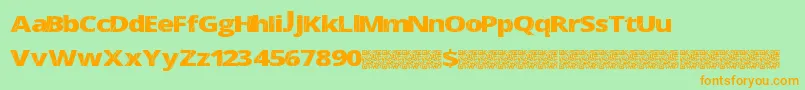 Electricalneue Font – Orange Fonts on Green Background