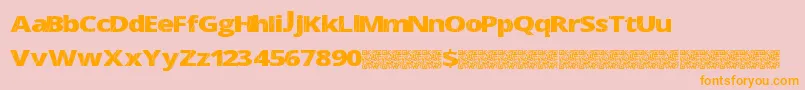 Electricalneue Font – Orange Fonts on Pink Background