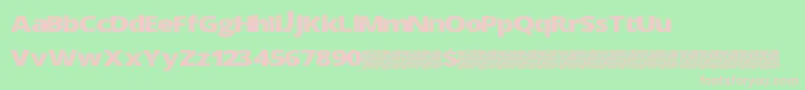 Electricalneue-fontti – vaaleanpunaiset fontit vihreällä taustalla
