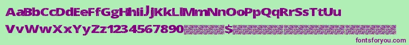 Electricalneue Font – Purple Fonts on Green Background