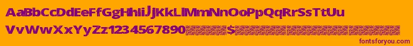 Electricalneue Font – Purple Fonts on Orange Background