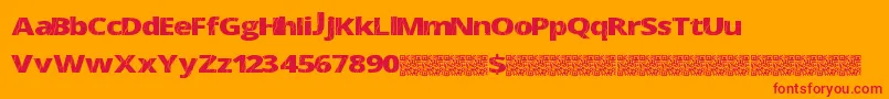 Electricalneue Font – Red Fonts on Orange Background