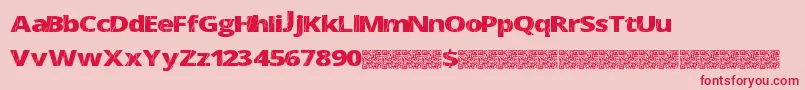 Electricalneue Font – Red Fonts on Pink Background