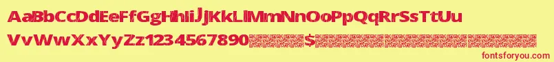 Electricalneue Font – Red Fonts on Yellow Background