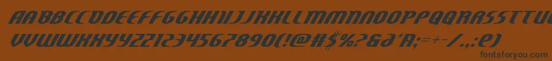 Centaurusital Font – Black Fonts on Brown Background