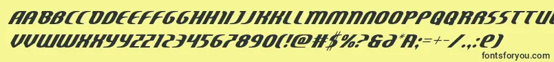 Centaurusital Font – Black Fonts on Yellow Background