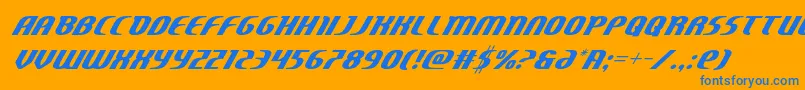 フォントCentaurusital – オレンジの背景に青い文字