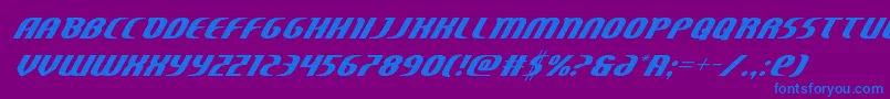Centaurusital Font – Blue Fonts on Purple Background