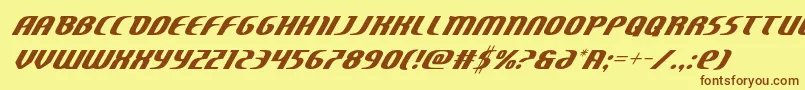 Шрифт Centaurusital – коричневые шрифты на жёлтом фоне