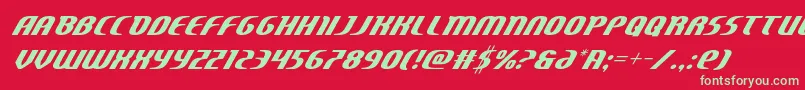Centaurusital Font – Green Fonts on Red Background