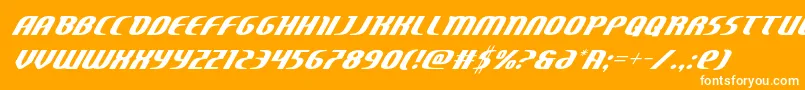 Centaurusital Font – White Fonts on Orange Background