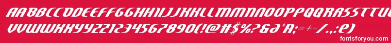 Шрифт Centaurusital – белые шрифты на красном фоне