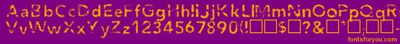 Agenda Font – Orange Fonts on Purple Background