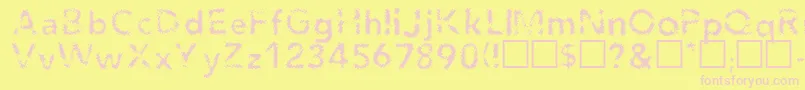 Agenda Font – Pink Fonts on Yellow Background