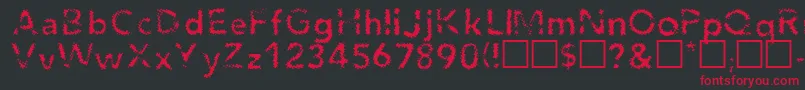 Agenda Font – Red Fonts on Black Background