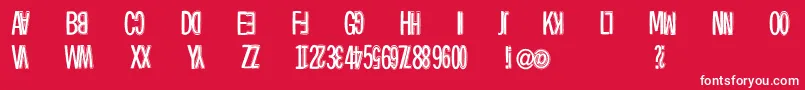 Twinsetsixtynine Font – White Fonts on Red Background