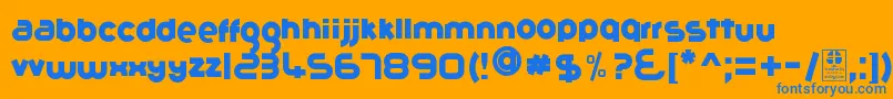 GribalDemo Font – Blue Fonts on Orange Background