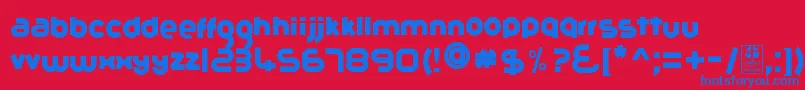 フォントGribalDemo – 赤い背景に青い文字